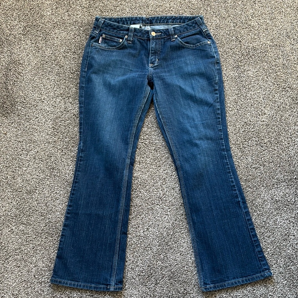 Carhartt Women’s Curvy Fit Cotton Blend Denim Blue Jeans Size 10 X 30